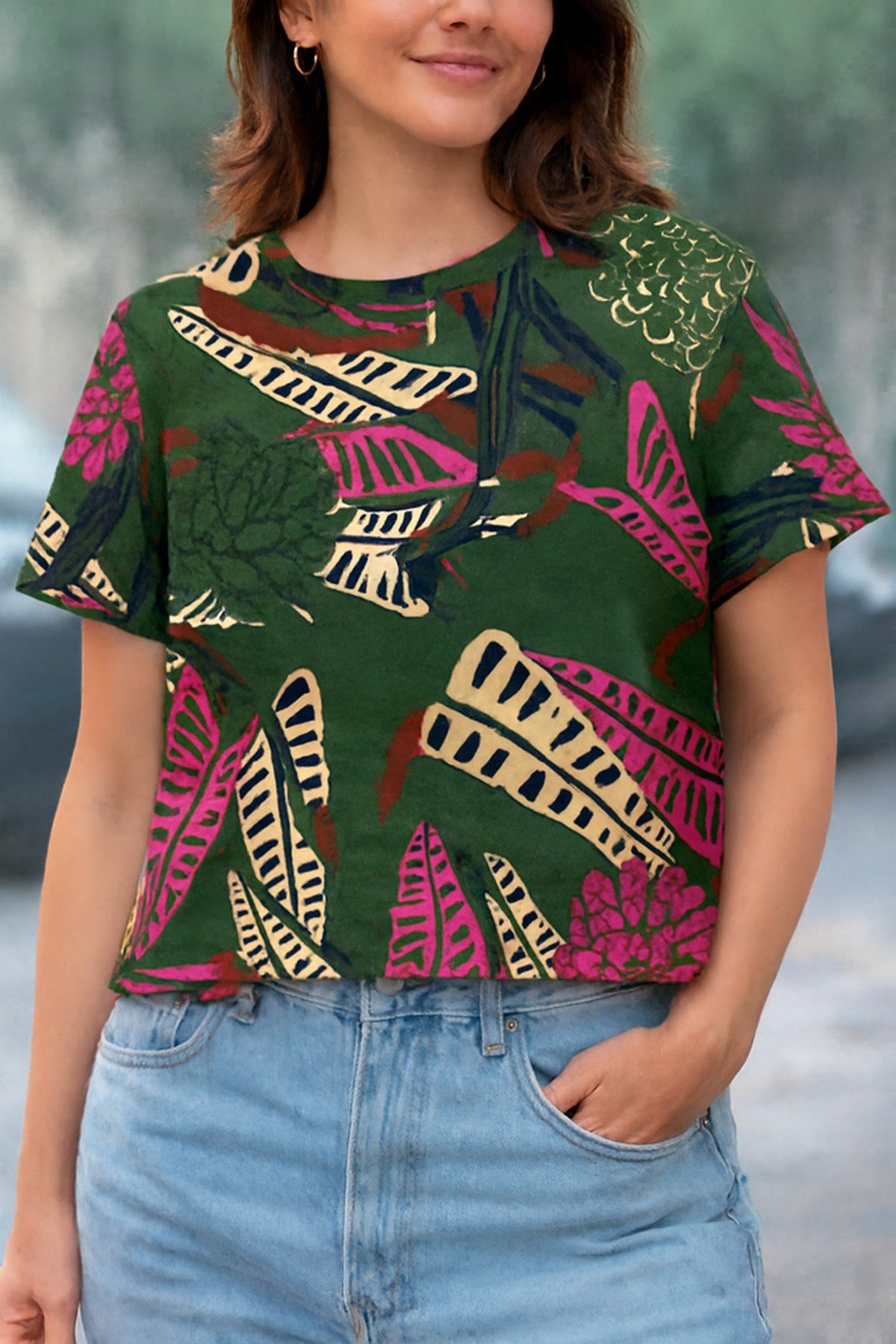BLUSA MANGA CURTA OVERSIZED FARM MAFE MODAS - Imagem 4