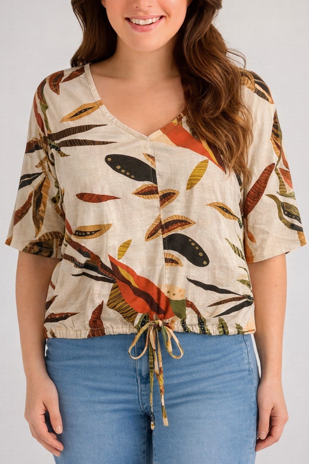 BLUSA MANGA CURTA C/ AJUSTE FARM MAFE MODAS - Imagem 3