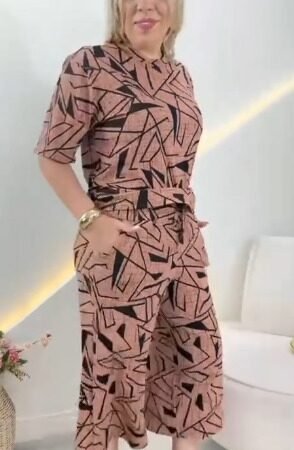 CONJUNTO LIGANETE PANTACURT BEGE