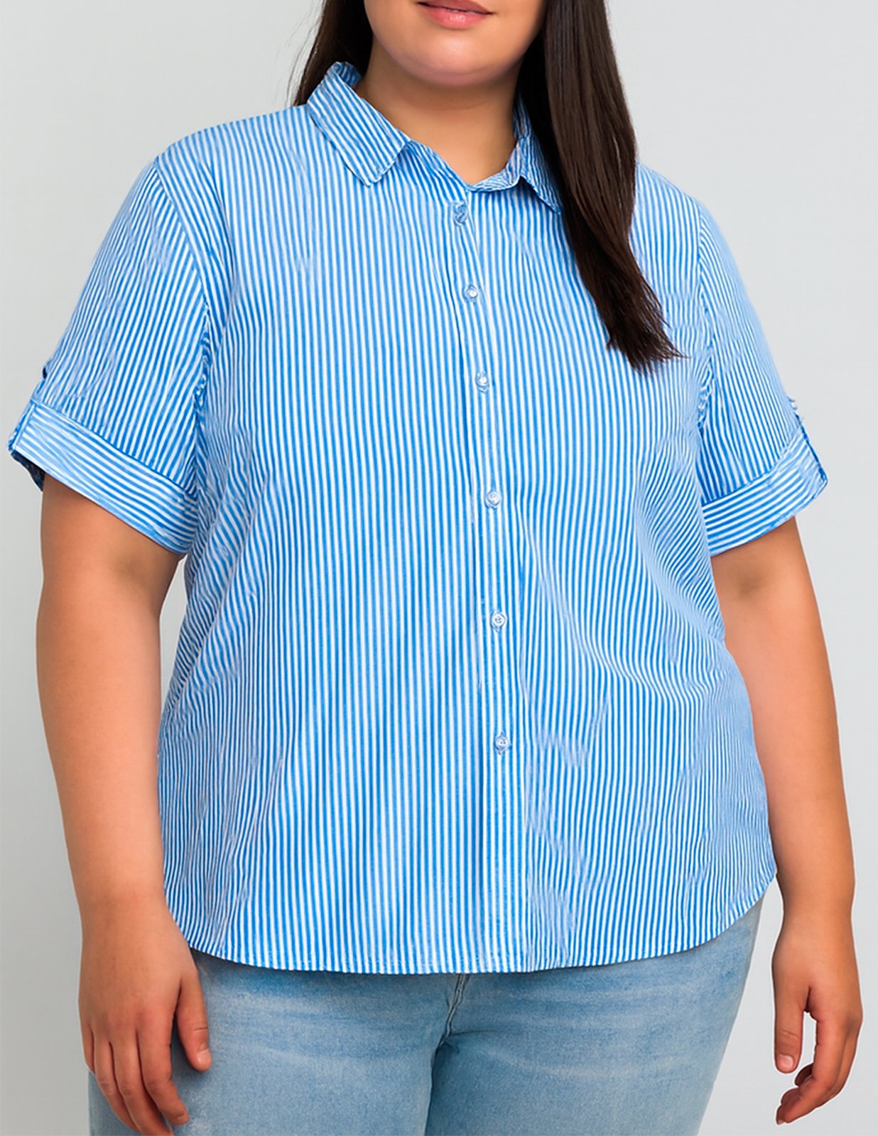 CAMISA FEMININA PLUS SIZE CONFECCOES EEH ROSA
