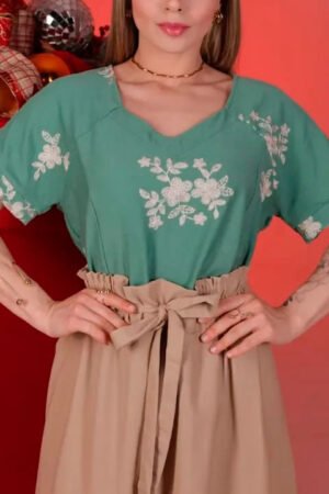 BLUSA TECIDO ALFAIATARIA BORDADAS ROSSMODAS1