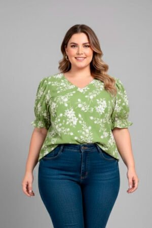 BLUSA  ESTAMPADA  TECIDO PLANO  ROSSMODAS1