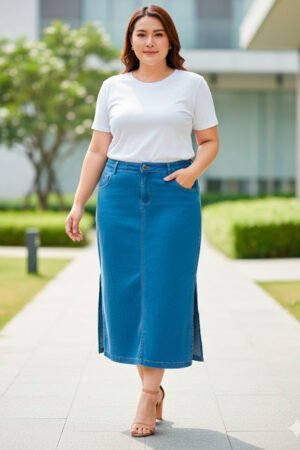 SAIA FEMININA MIDI JEANS