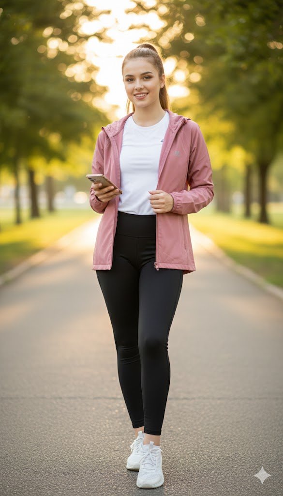 jaqueta feminina manga longa capuz Esportiva de Alta Elasticidade - Imagem 2