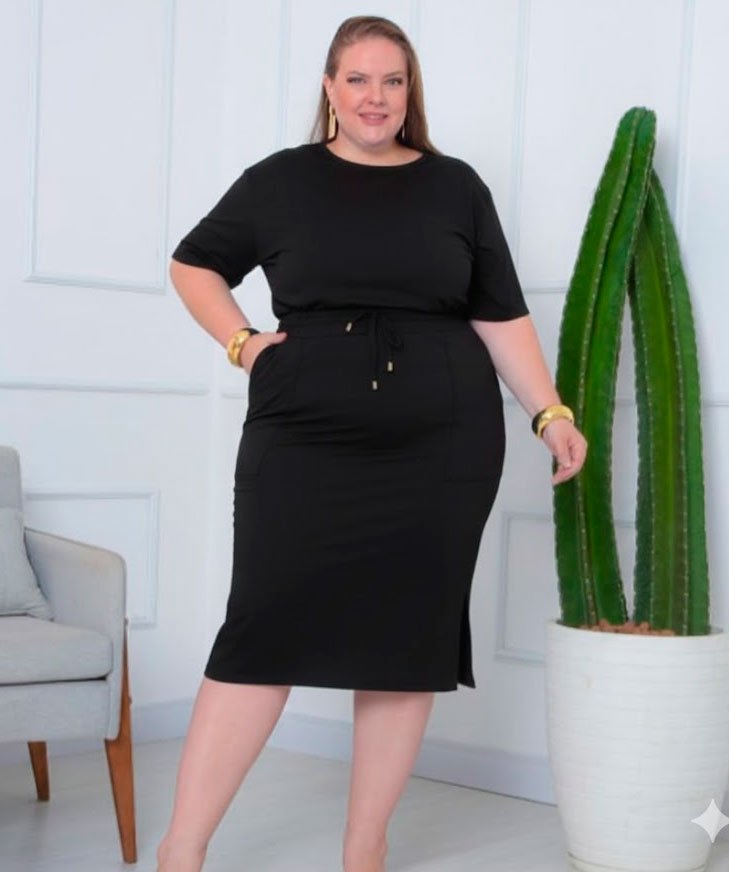 Conjunto Moletinho Feminina De Saia E Blusa Manga Curta - Imagem 5