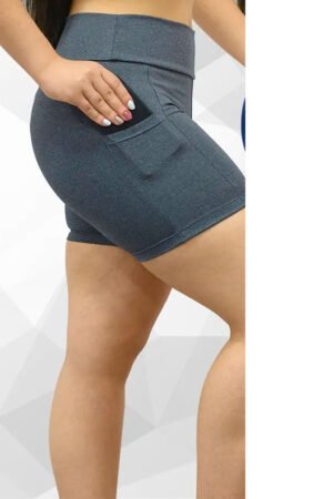 Shorts feminino fitness com bolso