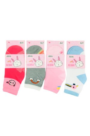 MEIA INFANTIL MENINA ANTIDERRAPANTE ROMANCITY MODAS