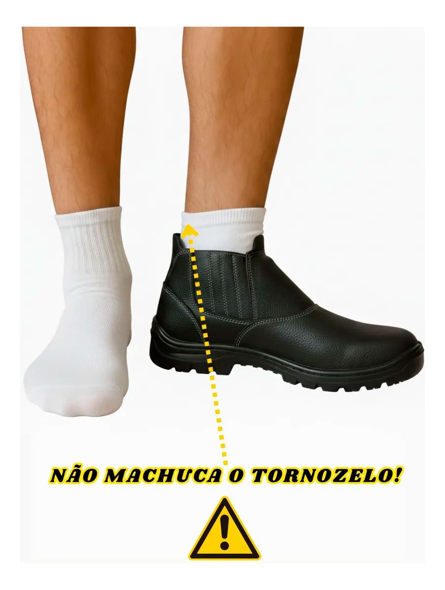 MEIA MASCULINA CANO LONGO ROMANCITY MODAS BRANCA