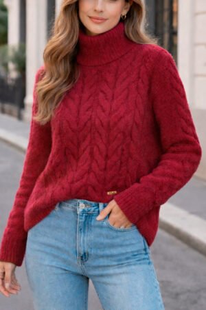 BLUSA GOLA ALTA PELUCIA D'LANFIORI TRICOT - 4409