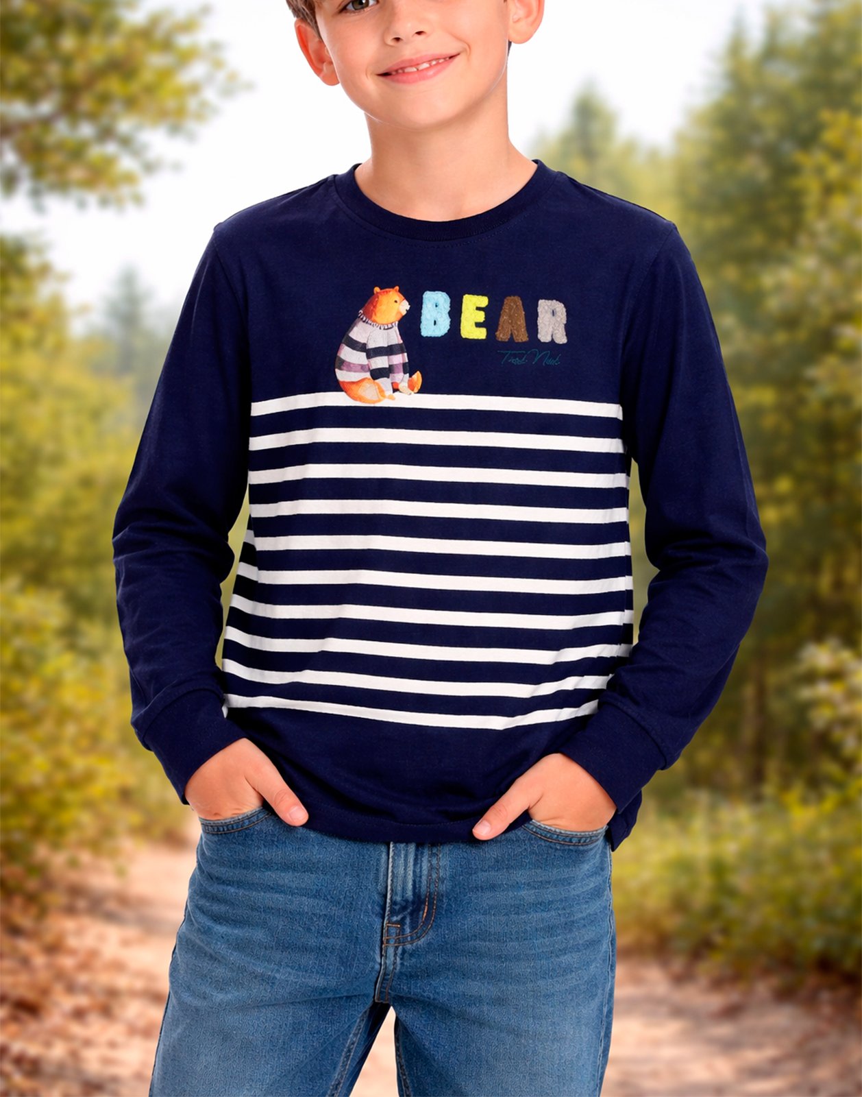 BLUSA MANGA LONGA INFANTIL TRICK NICK BEAR