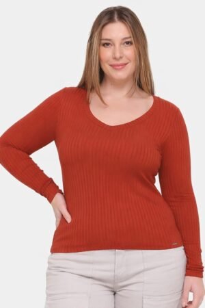 BLUSA CANELADA LUNENDER OLUS SIZE