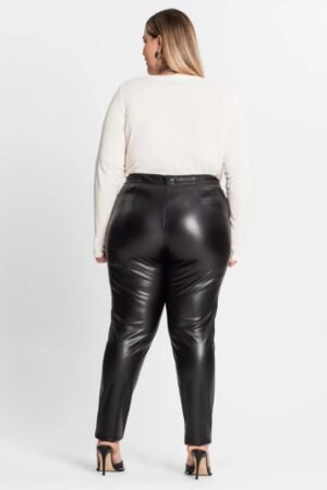 Calca Feminina Skinny Plus Size Com revestimento Ref S01329 Preto