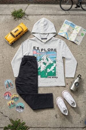 CONJUNTO MOLETOM COM CALCA E BLUSAO COM CAPUZ ROVITEX 3017682