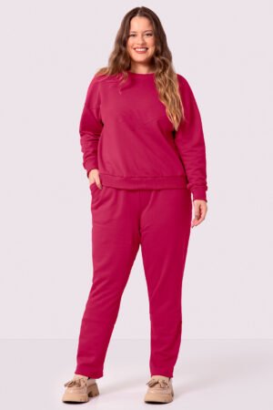 CONJUNTO MOLETOM FEMININO PLUS SIZE LUNENDER - 65179