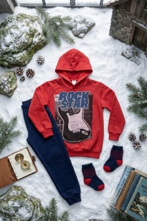 CONJUNTO BLUSAO COM CAPUZ E CALCA COM OUNHO 3021722