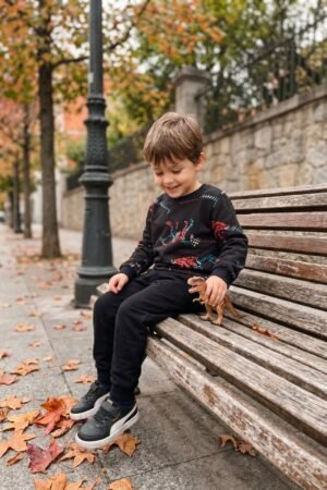 CONJUNTO MOLETOM COM BLUSAO E CALCA COM PUNHO ALAKAZOO