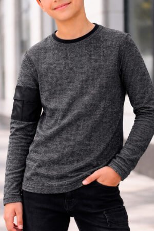 BLUSA MANGA LONGA TEXTURIZADA JUVENIL ONDA KIDS - OK-385