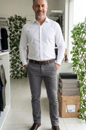 Calca Sarja Masculina Alfaiataria Sport Fino Bolso Faca PACO