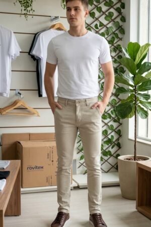 Calca Sarja Masculina Alfaiataria Sport Fino Bolso Faca PACO 300450035