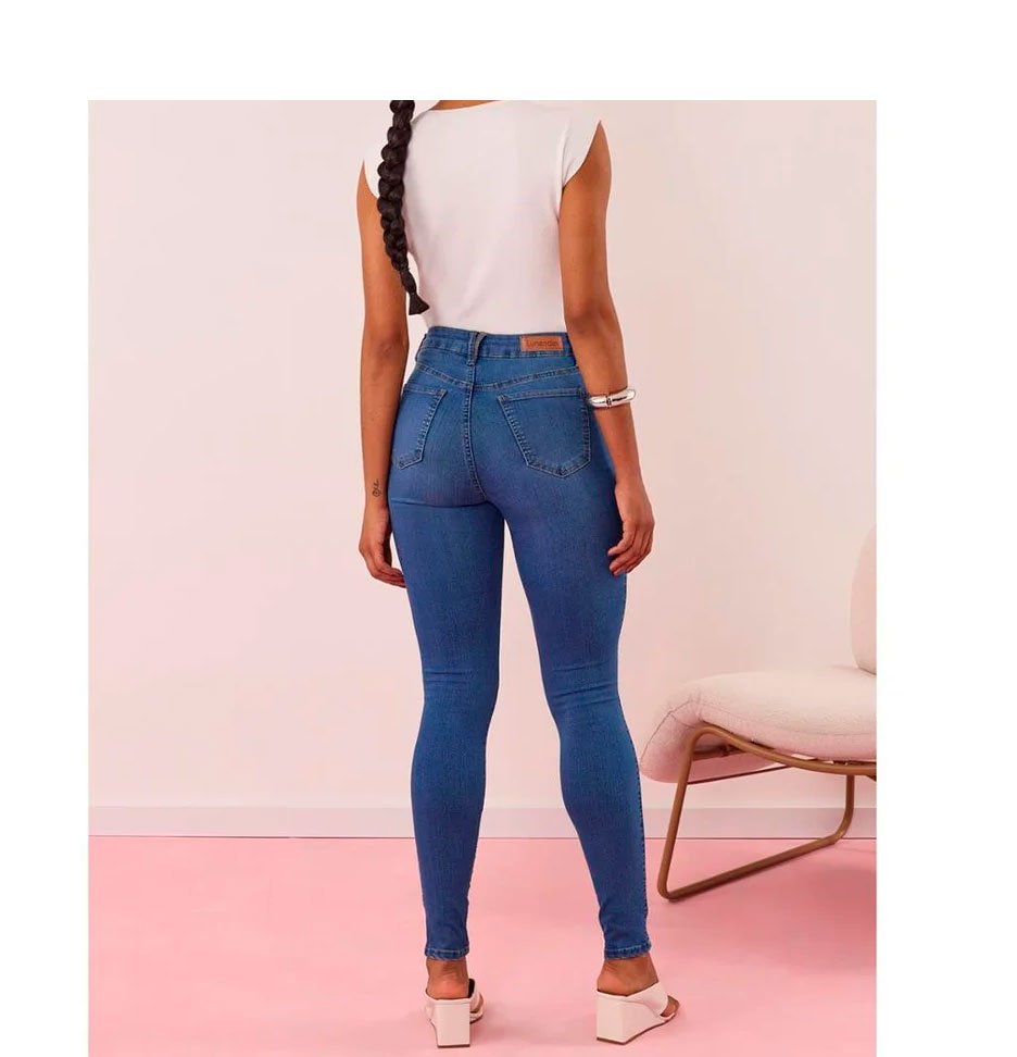 Calca Jeans Lunender Skinny J6814 - Feminino - Azul - Imagem 5