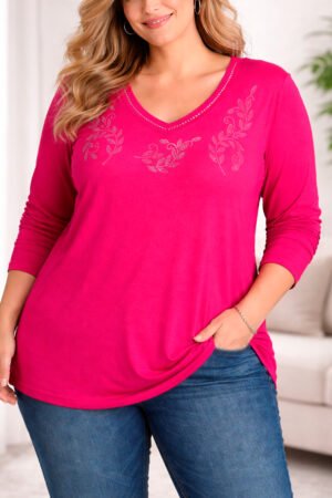 BLUSA MANGA LONGA FEMININA PLUS SIZE  SAPO VERDE