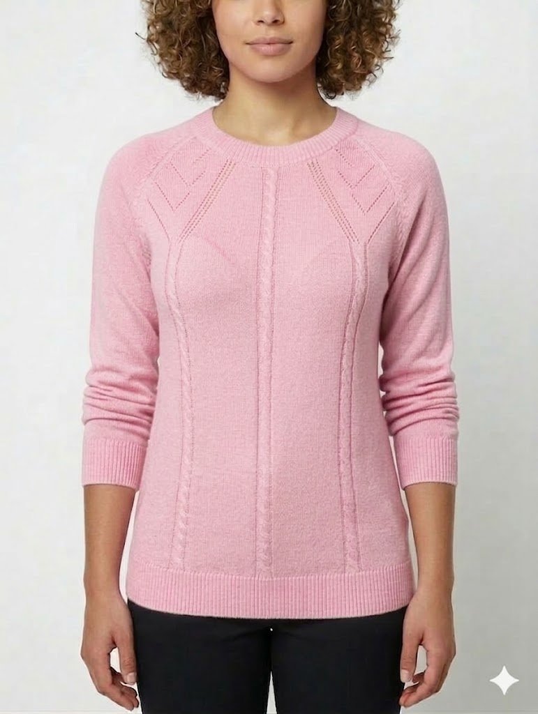 Blusa Feminina Sueter Modal Gola Redonda Estampada - Imagem 3