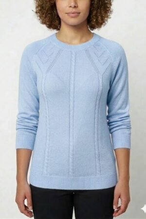 Blusa Feminina Sueter Modal G ola Redonda Estampada INVERNO