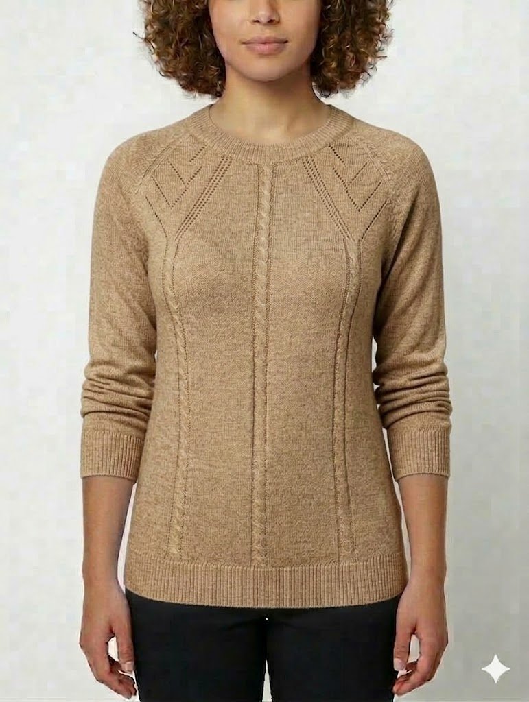 Blusa Feminina Sueter Modal Gola Redonda Estampada - Imagem 4