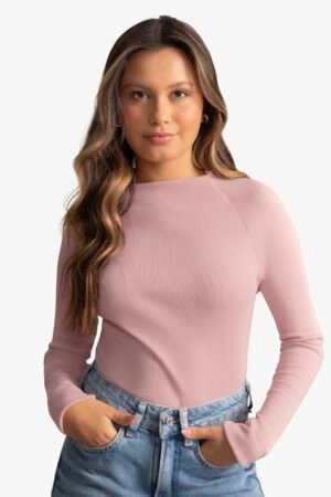 Blusa Juvenil Manga Longa Ribana Minty  Codigo: M00524