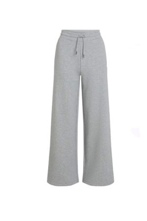Calca de Moletom Pantalona Wide Leg Feminina Cintura Alta
