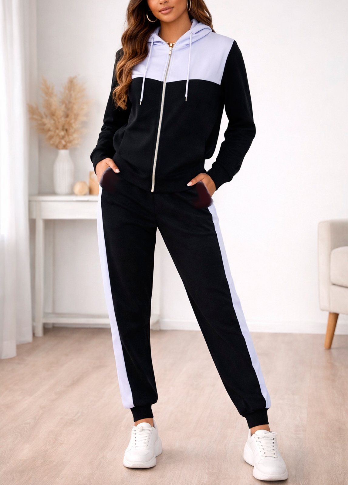 CONJUNTO CREPE JAQUETA E CALCA FEMININO ORIGINAL