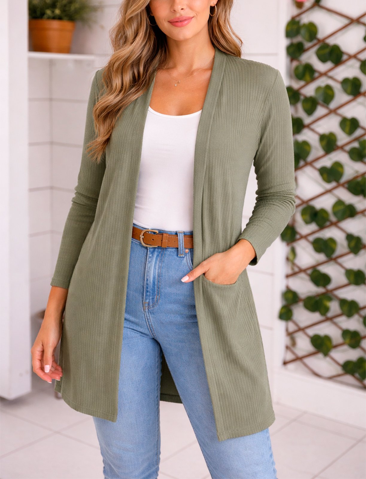 CARDIGAN ALONGADO MALHA FEMININO - Imagem 2