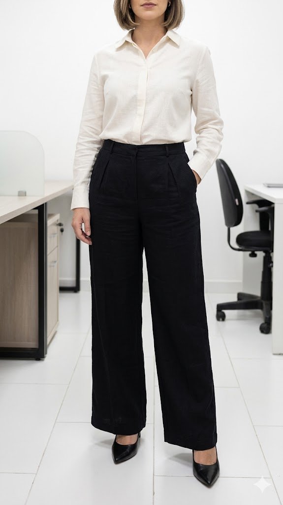 Calca Pantalona Linho Feminina FORRO BABBI