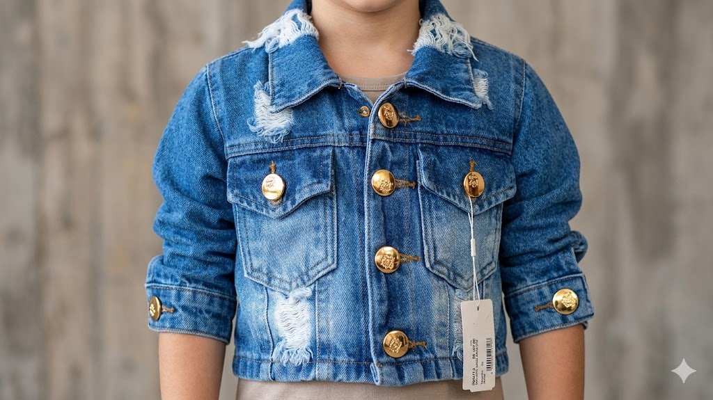 Jaqueta infantil jeans krika