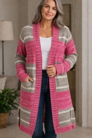 Cardigan Feminino Longo Trico La Blusa Tricot Liso