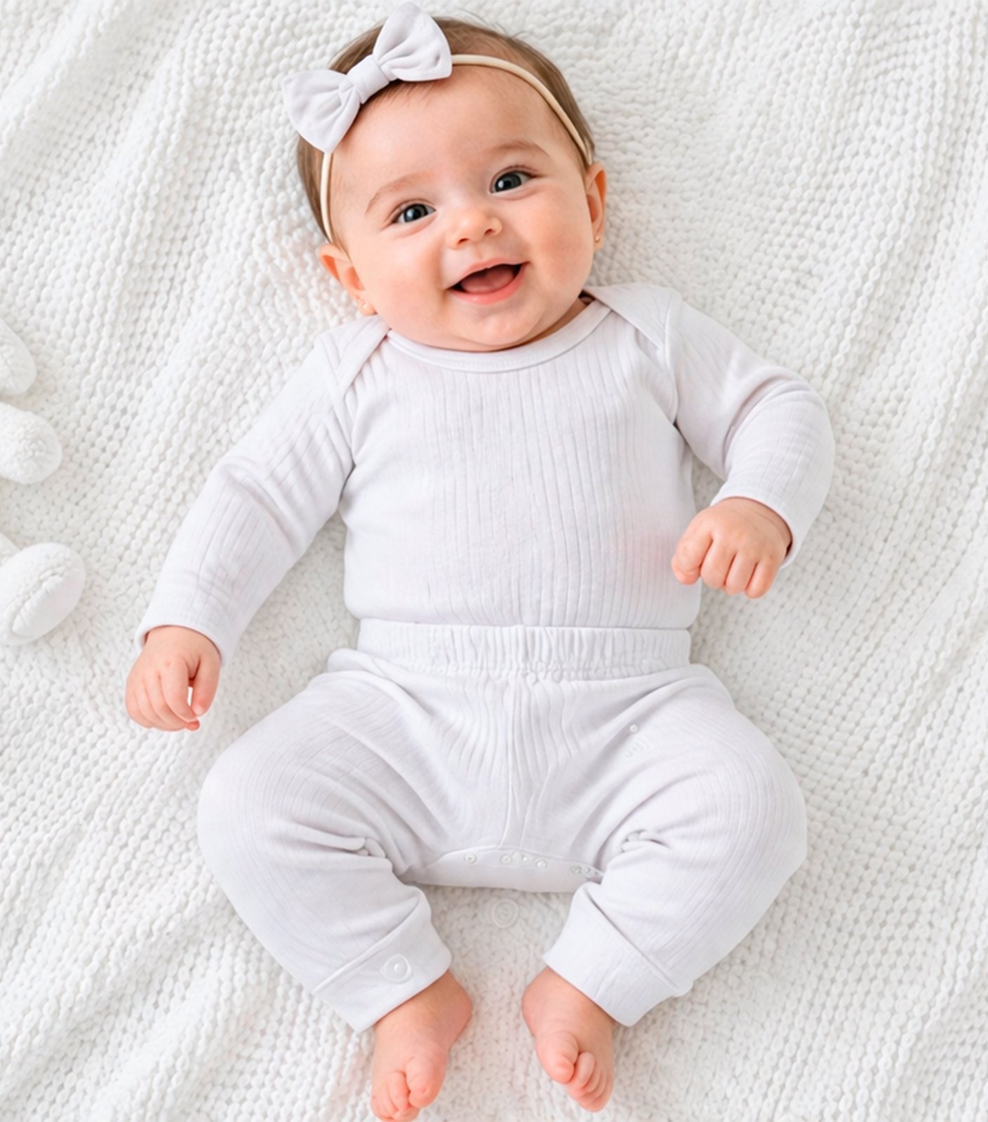 CONJUNTO BODY E CALCA BEBE CANELADO UNISSEX BABYNHA - Imagem 7