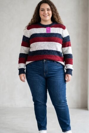 blusa senhora listada trico juliana marques