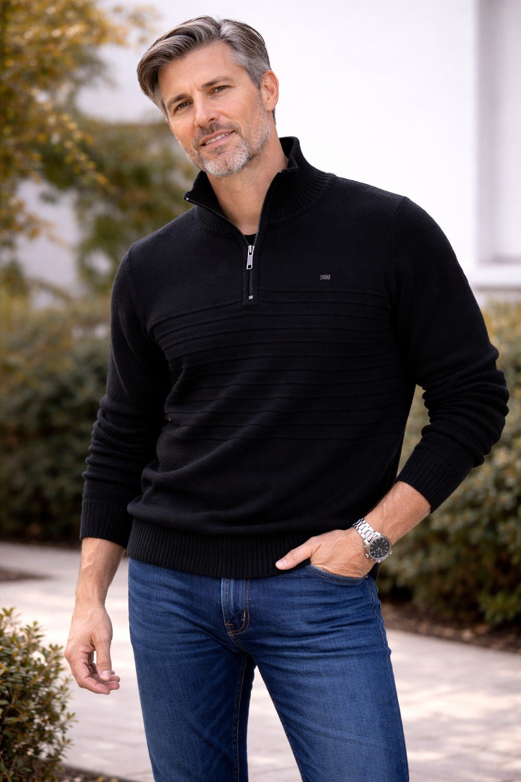 SUETER POLO COM ZIPER MASCULINO D'LANFIORI TRICOT - 4105 - Imagem 5