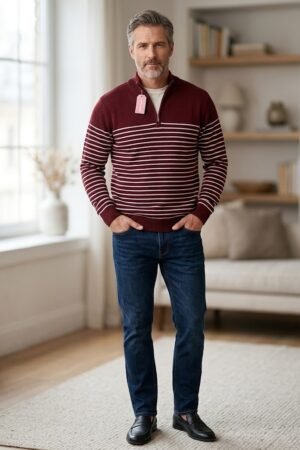 SUETER MASCULINO GOLA ZIPER DLANFIORI TRICOT - 3329