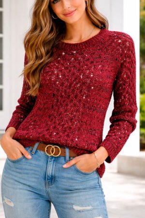 BLUSA TRICO BRILHO FEMININA DLANFIORI