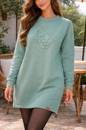 VESTIDO MOLETOM FEMININO IDHOK - 21.12056