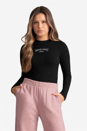 Blusa Juvenil Manga Longa Cotton Com Estampa Minty