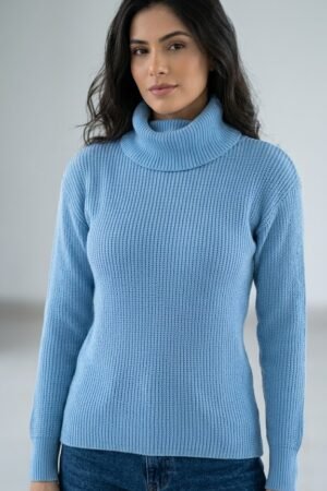 BLUSA TRICO  LA FELLI G AZUL