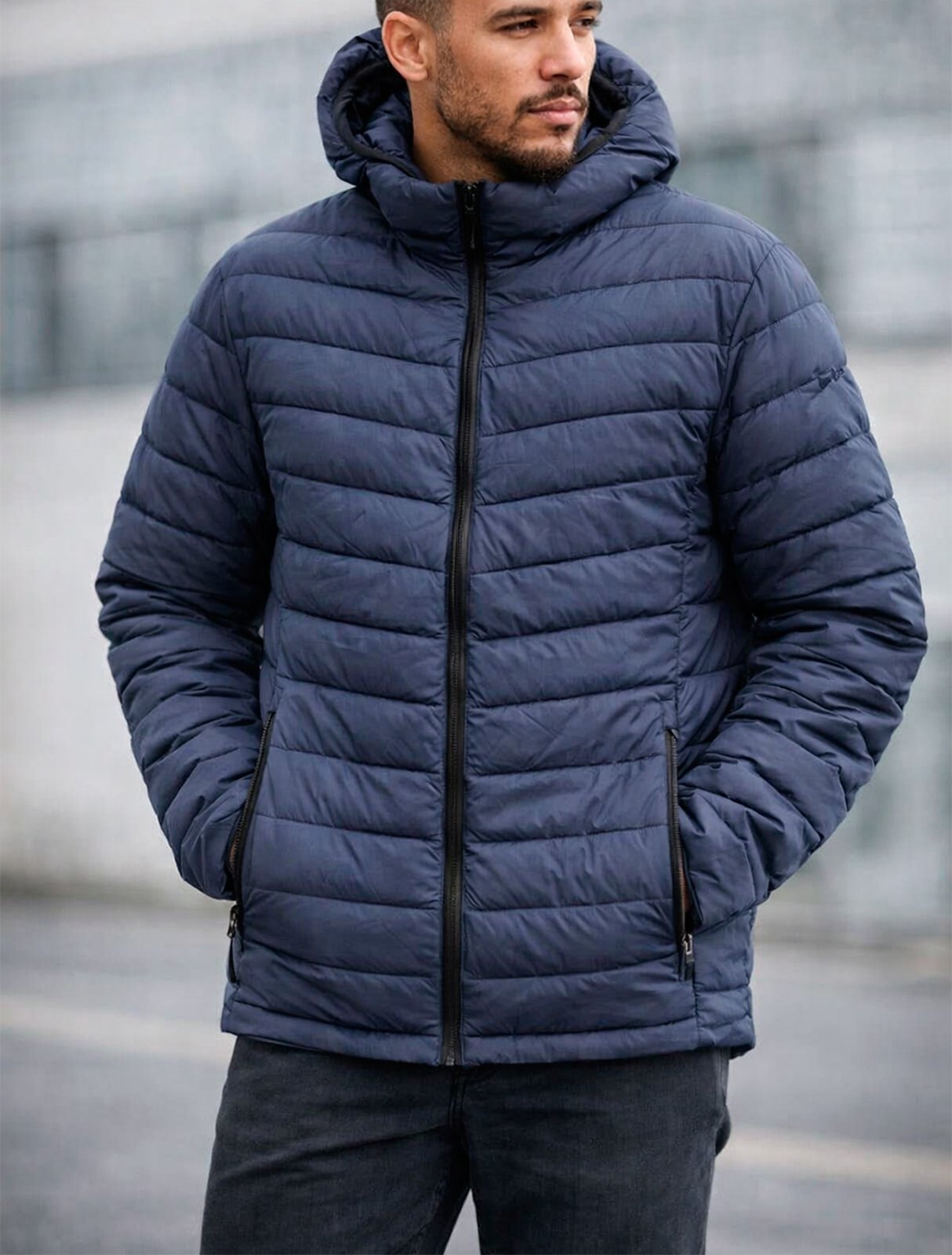 JAQUETA MASCULINA PLUS SIZE COM CAPUZ