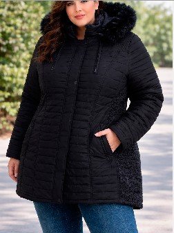 JAQUETA FORRADA FEMININA PLUS SIZE SAFIRA CLASSIC - 9991 - Imagem 5