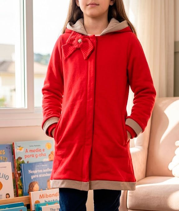 casaco inverno vermelho menina Bebelandia Tam.10