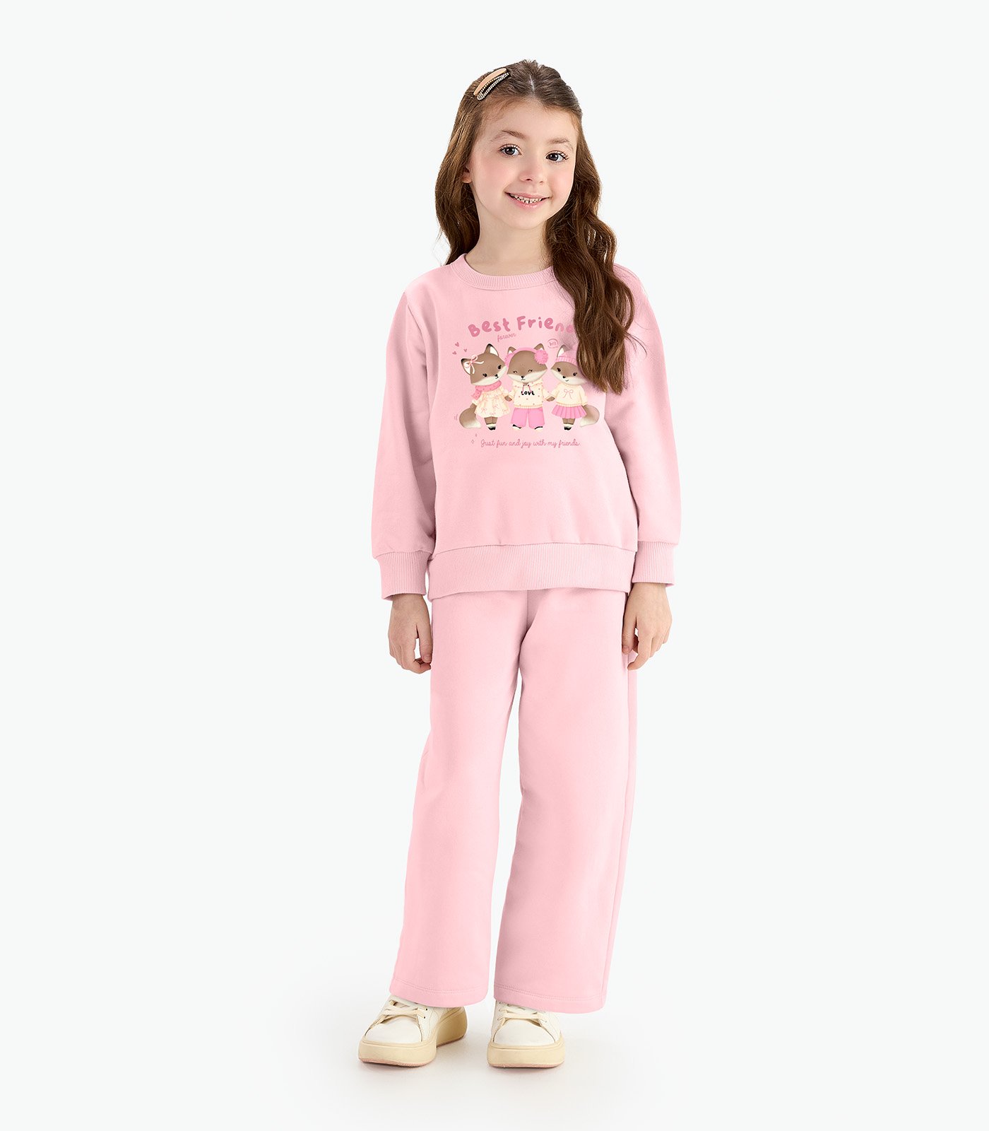 Conjunto Com Calca Wide Leg Moletom Felpado infantil Rovi Kids 3147621 - Imagem 4