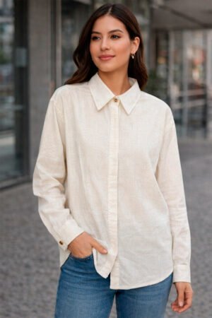 CAMISA FEMININA NATURE ZABBAR LINHO GERACAO LIVRE - 42156