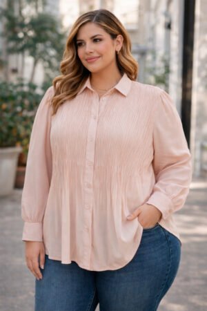 BLUSA FEMININA PLISSADA ELISE