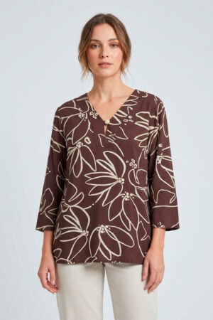 BLUSA MANGA 7/8 VISCO ROGEANT CONFECCOES LILIAN - 12365